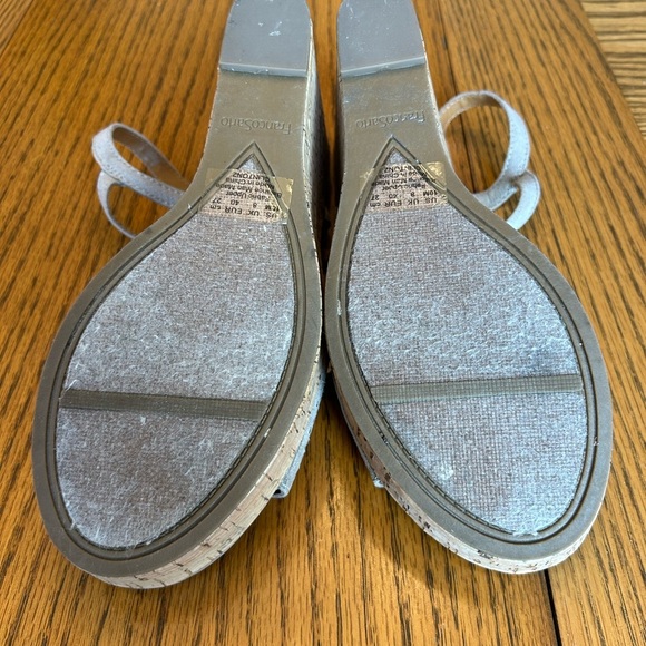 Franco Sarto Clinton2 Taupe Perforated Cork Wedge Platform 4” Sandals Size 10 - Picture 6 of 15